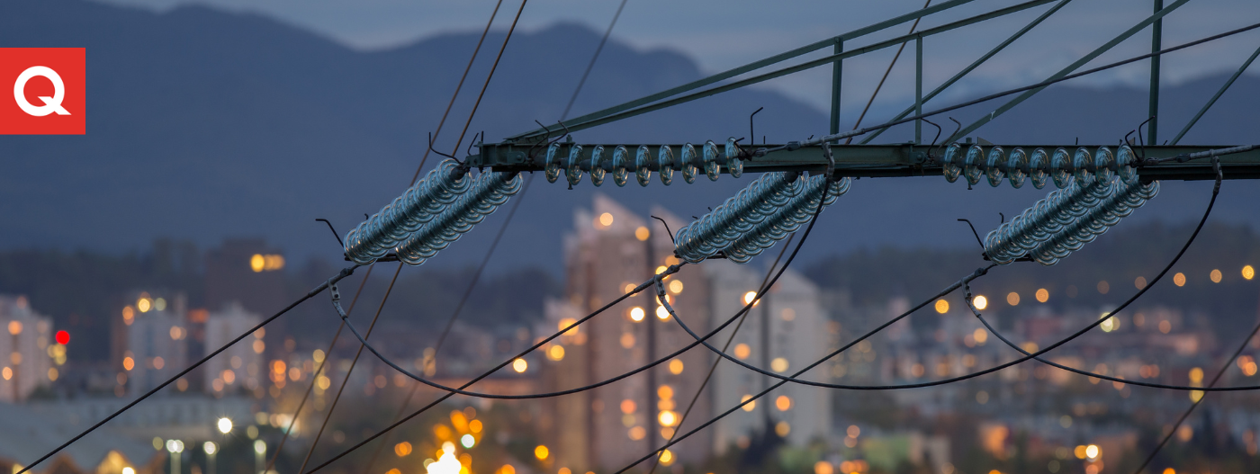 power lines in foreground